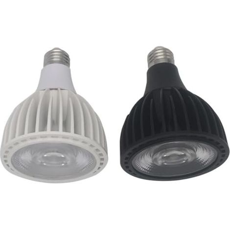 Lampes LED de croissance pour plantes - Culot E27/E26, 30 W, blanc chaud 3000 K, idéales pour l'éclairage d'appoint - Lot de 2, noir et blanc (1/4)
