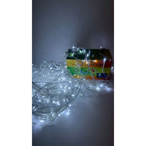 Luci Led per albero di natale decorazione con 8 giochi luce da 10/20/30/50 metri colori misti certificate IP65 prolungabile - LUNGHEZZA: 50 mt - 500 led - COLORE LED: BIANCO FREDDO (1/5)