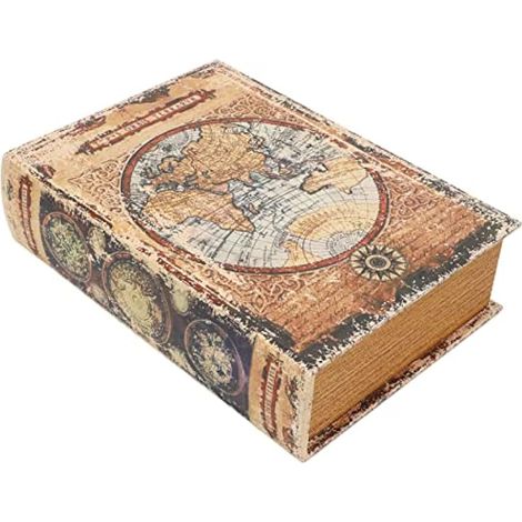Livre décoratif vintage style européen, imitation livre pour étagère, bureau, bar, esthétique pour table basse, 30 x 21,5 x 7,5 cm (1/4)
