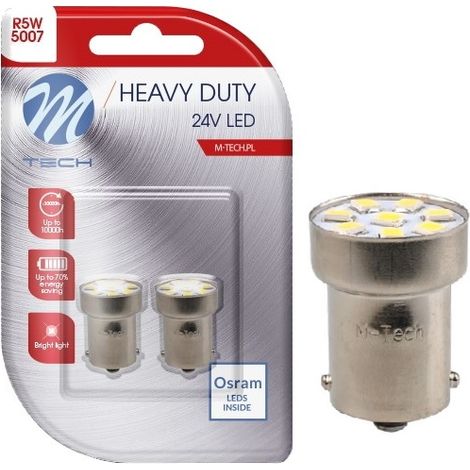 2x LED-Leuchtmittel R5W OSRAM G18 24V 8xSMD2835 weiß (1/5)