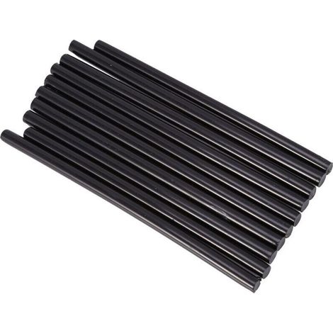 10 pièces ensemble 7 150mm btons adhésifs de colle thermofusible colorée pour 20W petit pistolet électrique noir (1/4)
