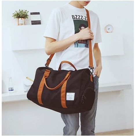 Sac de Sport avec Compartiment à Chaussures, Sacs de Voyage Sac Gym Fitness Sac a Main - marine (1/4)
