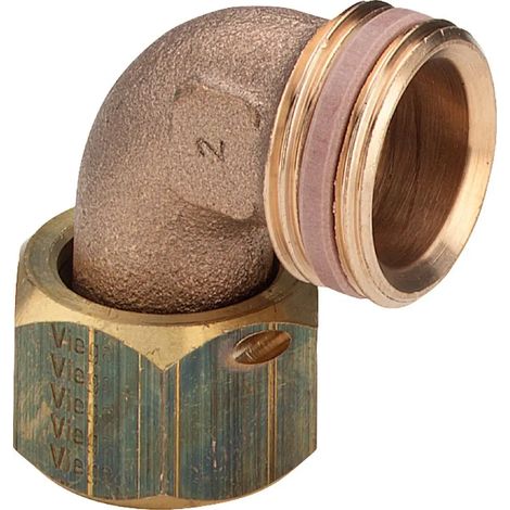 Viega Raxofix Raccordo a vite a 90 gradi, G 3/4 bronzo rosso Modello 2026.8, 276423