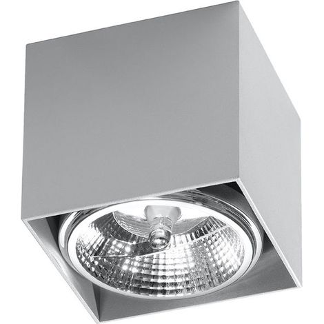 Deckenlampen Blake 1xGU10 12cm Aluminium Grau Sollux (1/2)