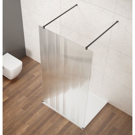 Cabine de douche autoportante VARIO BLACK, verre nordique, 1100 mm (1/4)