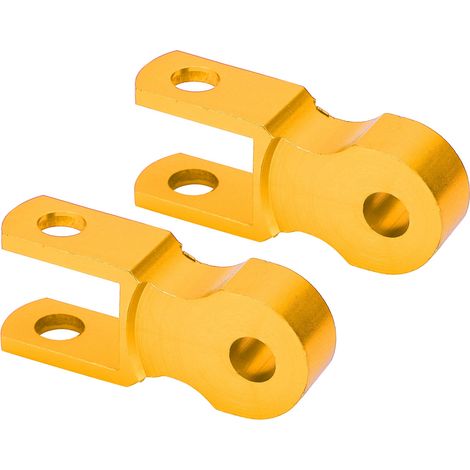 Support Moto Amortisseur Arrière Rallonge Rehausseur en Aluminium Allié, Trou de Fixation M10, Kit de 2 Pièces, Coloris Or (1/5)