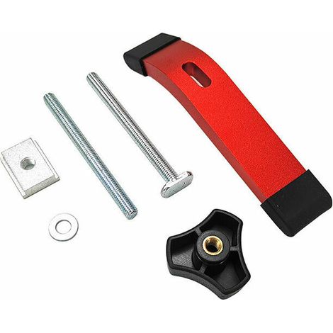royaluxe - Maintenez le kit d'outils de gabarit de serrage fileté en métal M8 pour le travail du bois (rouge) (1/5)