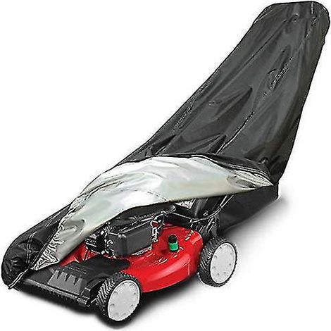 Housse de tondeuse à gazon, housse en polyester avec protection anti-poussière et UV et cordon de sécurité pour tondeuses à gazon à essence, électriques et manuelles. (1/5)