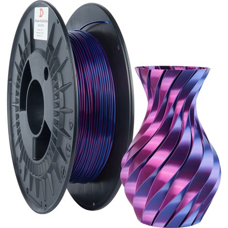Filamento 3DPower PLA seta duale 1,75 mm viola/blu 0,3 kg (1/4)