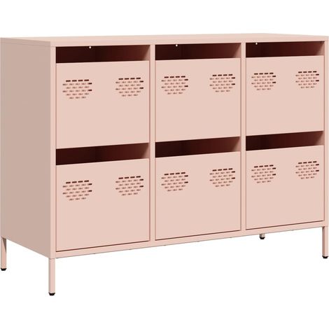 Maison Exclusive - Credenza Rosa 101,5x39x73,5 cm in Acciaio Laminato a Freddo