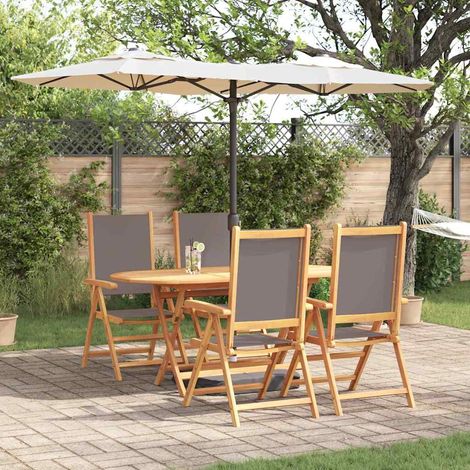 Garten Essgruppe 5 pcs Anthrazit Massivholz Akazie