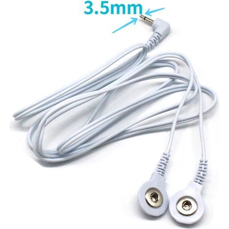 Câble d'électrodes à 2 ou 4 voies, stimulateur musculaire conducteur, câble de 3,5 mm pour masseur thérapeutique numérique 05237
