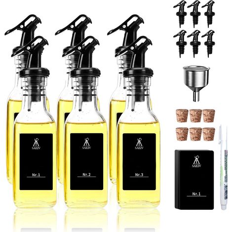 Distributeur d'huile d'olive, design étanche, polyvalence multi-usage, 6 PCS (1/2)