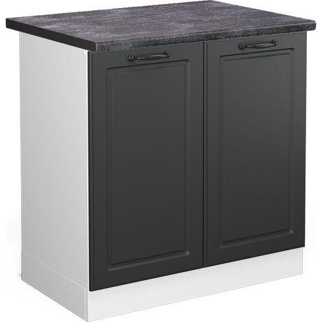 Mobile lavello cucina R-Line, Antracite casa di campagna, 80 cm , PL Antracite, Vicco