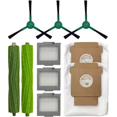 Kit d'Accessoires pour iRobot Roomba Max 705 Vac - 1 Paire de Brosses Principales, 3 Filtres HEPA, 3 Brosses Latérales, 2 Sacs Aspirateur (1/5)