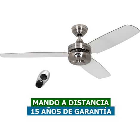 Ventilateur de plafond CasaFan 9313217 NIGHT FLIGHT 132 BN-TR Clair/chromé brossé (1/4)