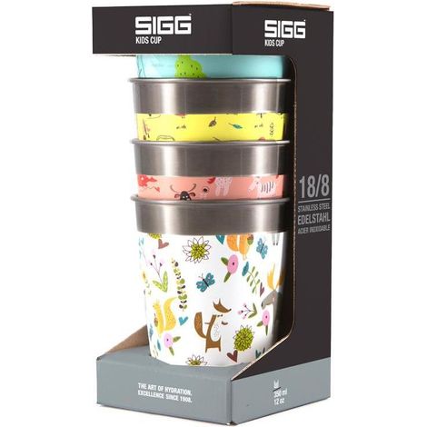 SIGG Kindertrinkbecher Wildlife 4er Set
