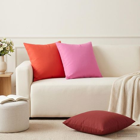 vidaXL Cushion Cover 2 pcs HEERLEN Red 45 x 45 cm Polyester (1/5)