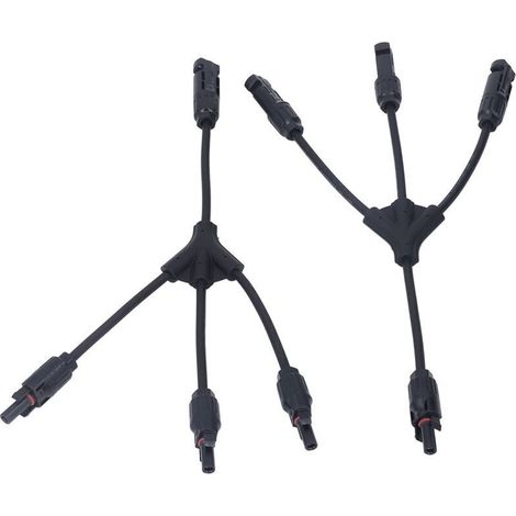 Connecteur de panneau solaire à une paire 3 à 1 Y branche 1000V DC adaptateur de panneau photovoltaque pour le camping en plein air A