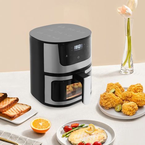 Heißluftfräter für Grill / Backen / Braten, 7L Multifunktions-Heißluftfräter mit großer Kapazität, 24  29 cm
