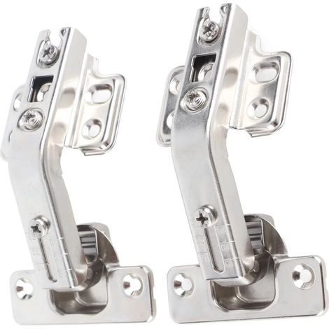 Charnières d'angle pour porte de placard à fermeture amortie, angle de 135°, pour portes pliantes, lot de 2 (1/5)