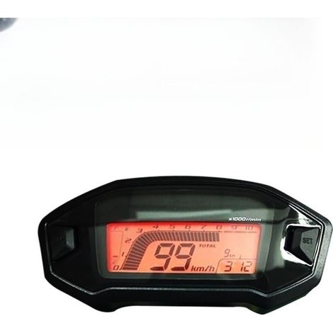 Compteur de vitesse pour moto, tachymètre universel pour moto 13000 tr/min, rétroéclairage réglable 7 couleurs, avec capteur de vitesse. (1/5)