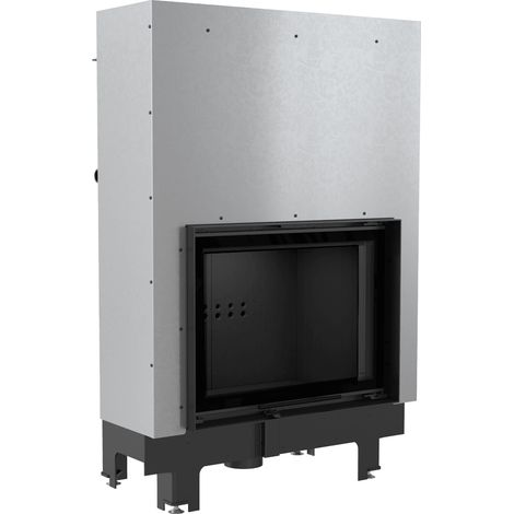 Wasserführender Kamineinsatz KRATKI MBA 17 kW Ø 200 mit Schiebetür schwarz Verkleidung (1/2)