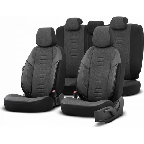 Juego de fundas para asientos de coche Oto Throne 102 ahumadas con 3 cremalleras (1/5)