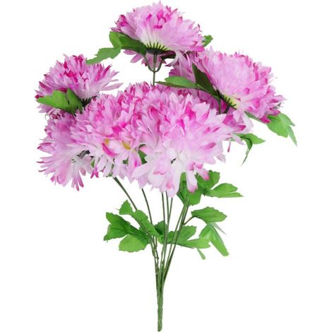 Bouquet de 9 chrysanthèmes violets dentelés (1/2)