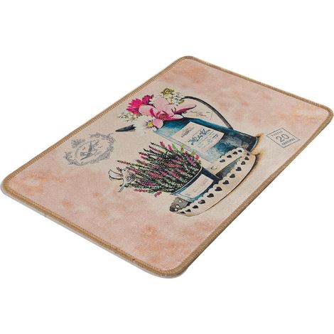Tapis de bain vase à fleurs (1/4)