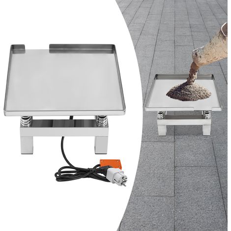 YISSALE – Plaque vibrante 50W – Vibration 3000-3600rpm – Acier inoxydable – Charge max 10kg – Pour béton armé et essais de matériaux (1/5)