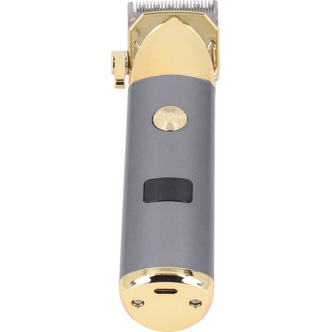 Tondeuse de barbier électrique rechargeable USB en alliage, professionnelle et portable, pour hommes, idéale pour la maison et l'extérieur. (1/5)