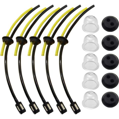 Set di 5 filtri carburante Kit carburante con filtro serbatoio Tubo flessibile di ricambio per decespugliatore Tagliaerba Tagliabordi Forbici cesoie (1/5)
