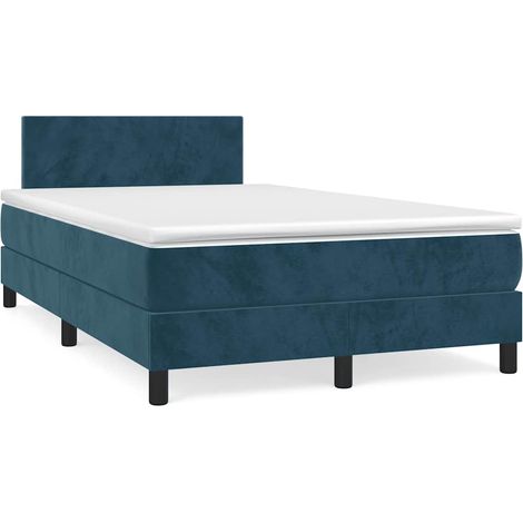 Maison Exclusive - Cama box spring con colchón terciopelo azul os (1/5)