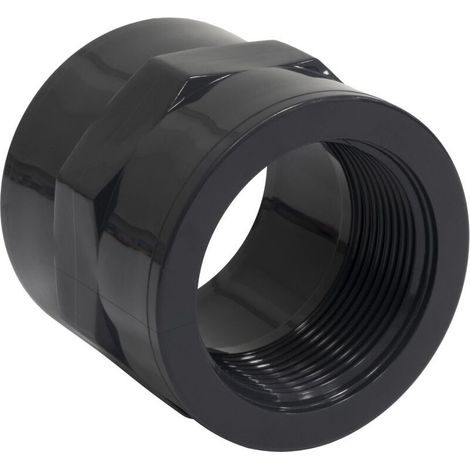 C63278 - Mixed female threaded nipple/sleeve to be glued Ø50mm - 1 1/2'' female screw - 10 bar pressure hose connection - mixed end - plastic (1/5)