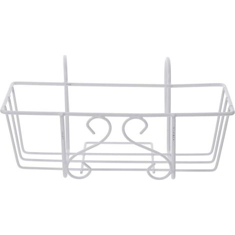Support métallique pour jardinière à fixer sur garde-corps de balcon, porte-pots suspendus pour plantes et fleurs (1/5)