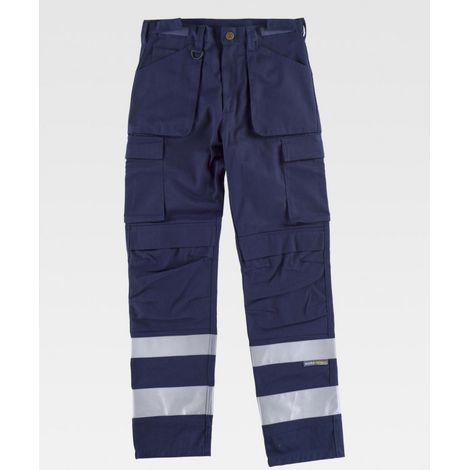 Pantalón de Alta Visibilidad con bolsillos para rodilleras WORKTEAM C2911 (1/2)