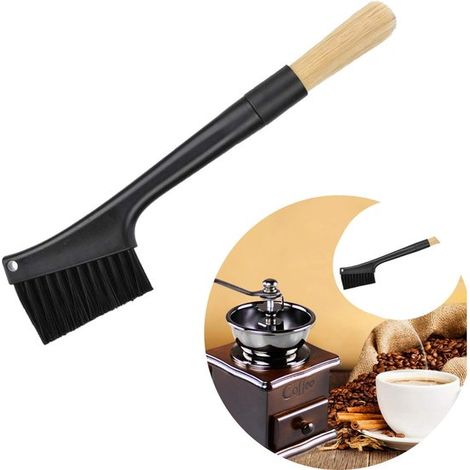 Kaffeemühlen-Reinigungsbürste mit zwei Köpfen, Abstaubbürsten-Zubehör für Espressobohnen, Kaffeewerkzeug für Baristas, Heimküche. (1/5)