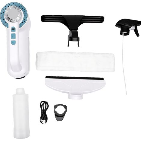 Raclette à Vitres à Aspiration, Raclette Électrique Portable en Silicone avec Écran LED Intelligent, Conception avec Aspiration de la Poussière, pour Miroirs, Bureaux (1/5)