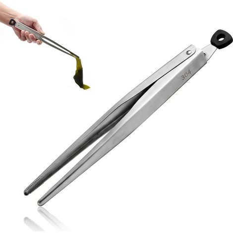 Pince Cuisine Inox, 27cm Pince Multiprise en Acier Inoxydable 304, Pince Alimentaire avec Verrouillage (1/5)