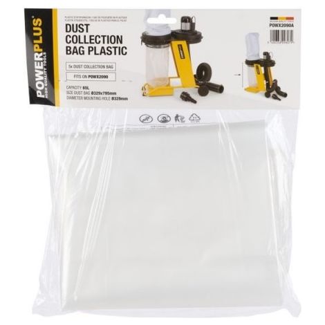 Bolsa aspiradora powerplus vacuum cleaner bag 65l alta capacidad resistente (1/4)