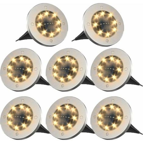 8 LED Solar Outdoor Lights, Solar Garden Street Light, Outdoor Street Light for the, Sidewalk, Decoration for Lawn, Driveway, Sidewalk, Patio, Garden, IP65 Waterproof Solar Garden Lights (8 Wa (1/5)