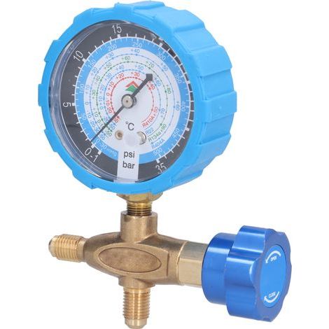 Einweg-Kältemittel-Diagnosedruckmesser, Sammeldruckmesser für R410A R22 R134a R404A Klimaanlagen, Ladedruckmesser mit flexiblem Schlauch. (1/5)