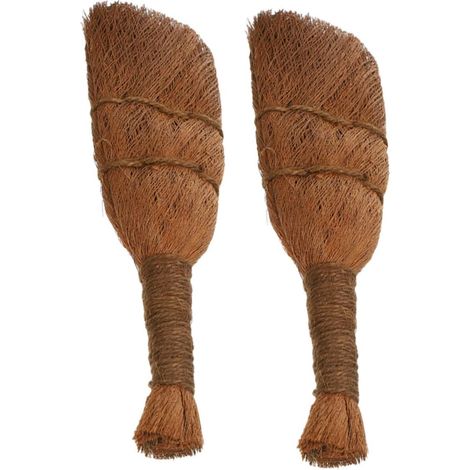 Lot de 2 Brosses de Nettoyage pour Bonsaï et Jardinières, Fibres de Palmier Résistantes, Petit Format pour Entretien Rapide du Jardin, Brosses Solide sans Rayer Les Pots (1/5)