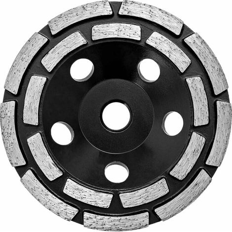Tampon diamanté double rangée - 115 mm, pour le polissage et le nettoyage du béton et du granit à la meuleuse d'angle, 1 pièce (1/5)