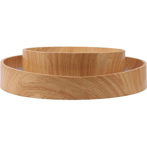 Plafonnier LED rond à encastrer, finition bois, 3 températures de couleur, télécommande, protection des yeux, idéal pour chambre, salle à manger ou bureau, 30 cm de diamètre. (1/5)
