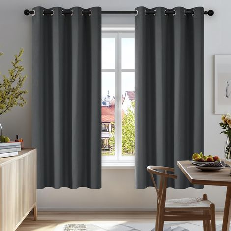 2 Pièces Rideau, Occultant 95-99%, Thermique 230g/m², Isolant, Pour Chambre Et Salon (1/5)