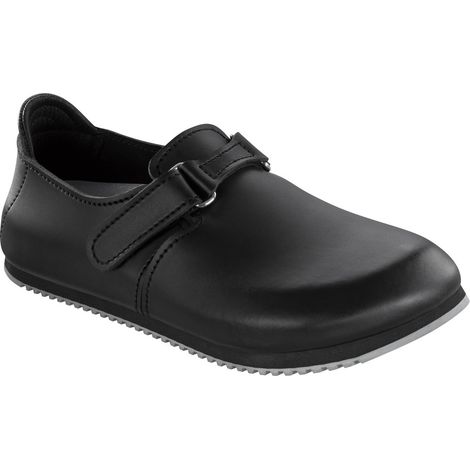 Sabot Linz Superlauf, cuir naturel, noir