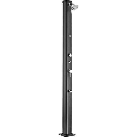 GRE – Douche solaire extérieure 32L en aluminium – Installation facile – Robinet lavage pieds – Pulvérisateur eau chaude/froide
