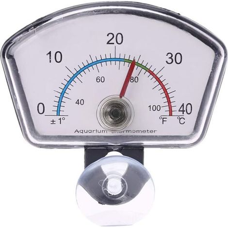 Aquarium thermomètre pointeur réservoir de Poissons Cadran de température Ventouse Submersible (1/5)
